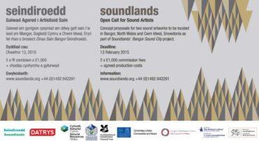 Soundlands Sound Art Commission advert CCQ magazine